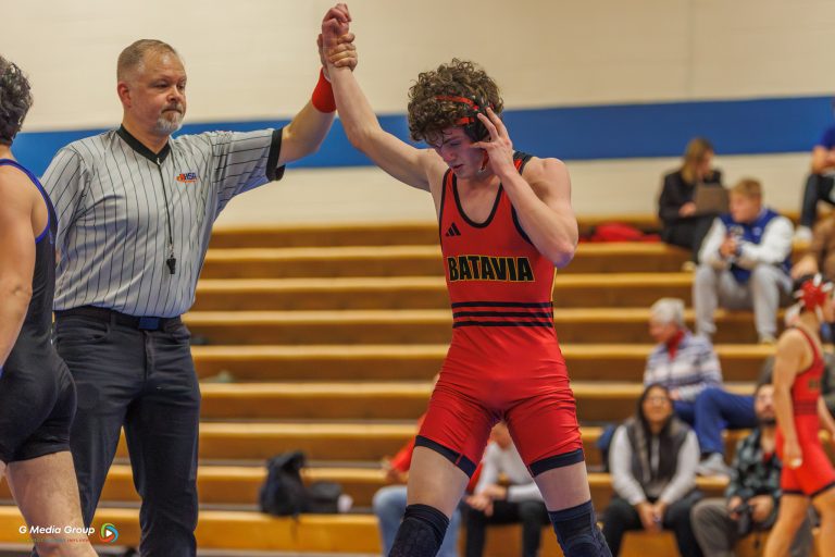 Batavia's Jack Duraski after his win against Ben Deasy of Geneva.