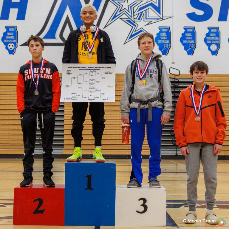 106 Weight Class: 1st Place - Vannak Khiev of Glenbard North, 2nd Place - Rocco Valvano of Wheaton Warrenville South, 3rd Place - Danny Hyde of Wheaton North, 4th Place - Nate Butcher of St. Charles East