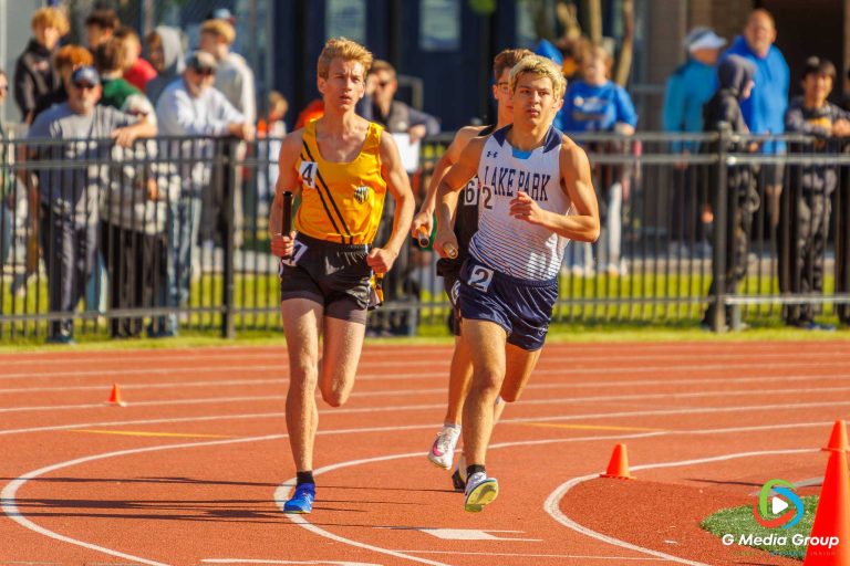 Heat 1 of the Boys 4X800 Relay at the IHSA Boys 3A Sectional at Lake Park Highschool on May 23, 2025 | GMedia Group