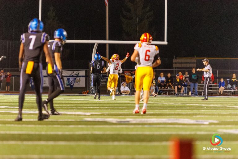 Batavia Junior Brayden Howland celebrates during the SCN vs Batavia High School Varsity football game on Friday September 26, 2025 at SCN. | Photo Credit: Zachary Gebis