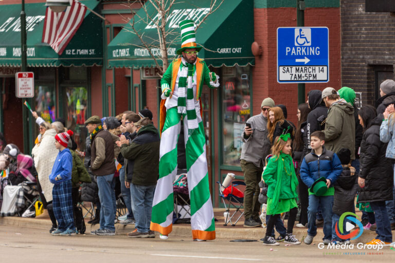 Snow flurries and chilly temperatures couldn't dampen the Irish spirit in downtown St. Charles. Participants and spectators gathered along Main Street for the annual St. Patrick's Parade, celebrating local tradition despite the late-season flurries. | Photo: GMedia Group