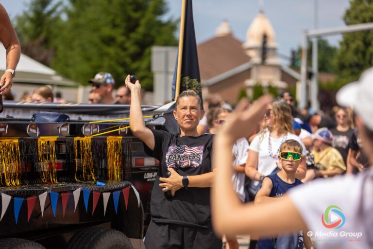 CAROL STREAM, Ill. — July 4, 2026: Participants march down the parade route during the annual Carol Stream Independence Day Parade in Carol Stream, Ill., Saturday, July 4, 2026. Despite a week-long regional heat wave, the community-funded tradition—a village staple since 1987—drew large crowds for the nearly two-hour event, which honored local military veterans as the collective Grand Marshal. (GMedia Group/Zachary Gebis)