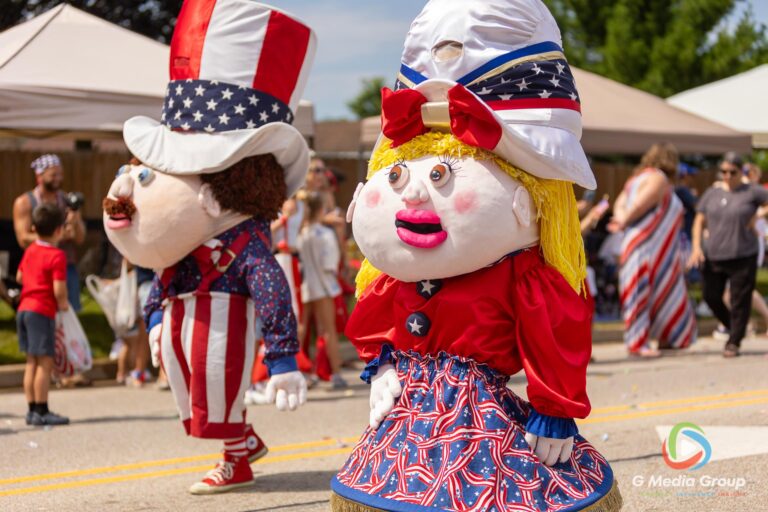 CAROL STREAM, Ill. — July 4, 2026: Participants march down the parade route during the annual Carol Stream Independence Day Parade in Carol Stream, Ill., Saturday, July 4, 2026. Despite a week-long regional heat wave, the community-funded tradition—a village staple since 1987—drew large crowds for the nearly two-hour event, which honored local military veterans as the collective Grand Marshal. (GMedia Group/Zachary Gebis)