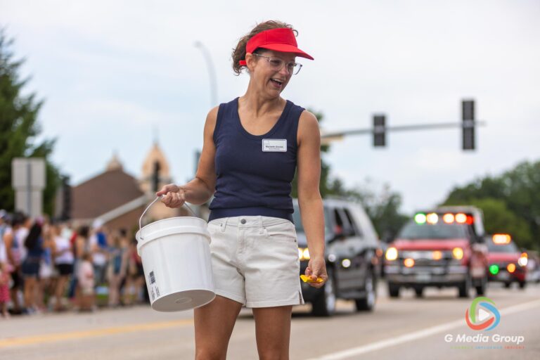 CAROL STREAM, Ill. — July 4, 2026: Participants march down the parade route during the annual Carol Stream Independence Day Parade in Carol Stream, Ill., Saturday, July 4, 2026. Despite a week-long regional heat wave, the community-funded tradition—a village staple since 1987—drew large crowds for the nearly two-hour event, which honored local military veterans as the collective Grand Marshal. (GMedia Group/Zachary Gebis)