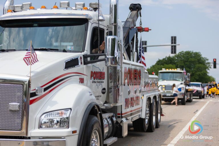 CAROL STREAM, Ill. — July 4, 2026: Participants march down the parade route during the annual Carol Stream Independence Day Parade in Carol Stream, Ill., Saturday, July 4, 2026. Despite a week-long regional heat wave, the community-funded tradition—a village staple since 1987—drew large crowds for the nearly two-hour event, which honored local military veterans as the collective Grand Marshal. (GMedia Group/Zachary Gebis)