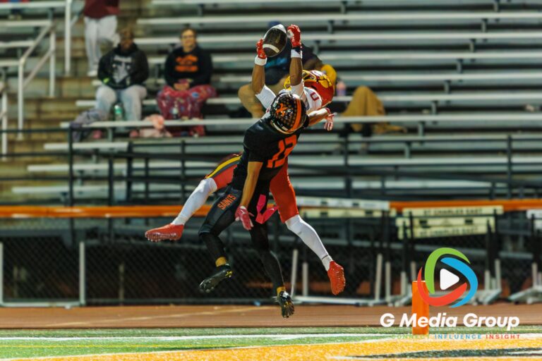 St. Charles East cornerback Luka Sarich (#13) breaks up a pass intended for Batavia during fourth-quarter action on October 9, 2026.